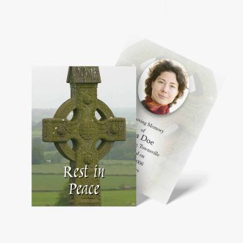 celtic cross funeral cards