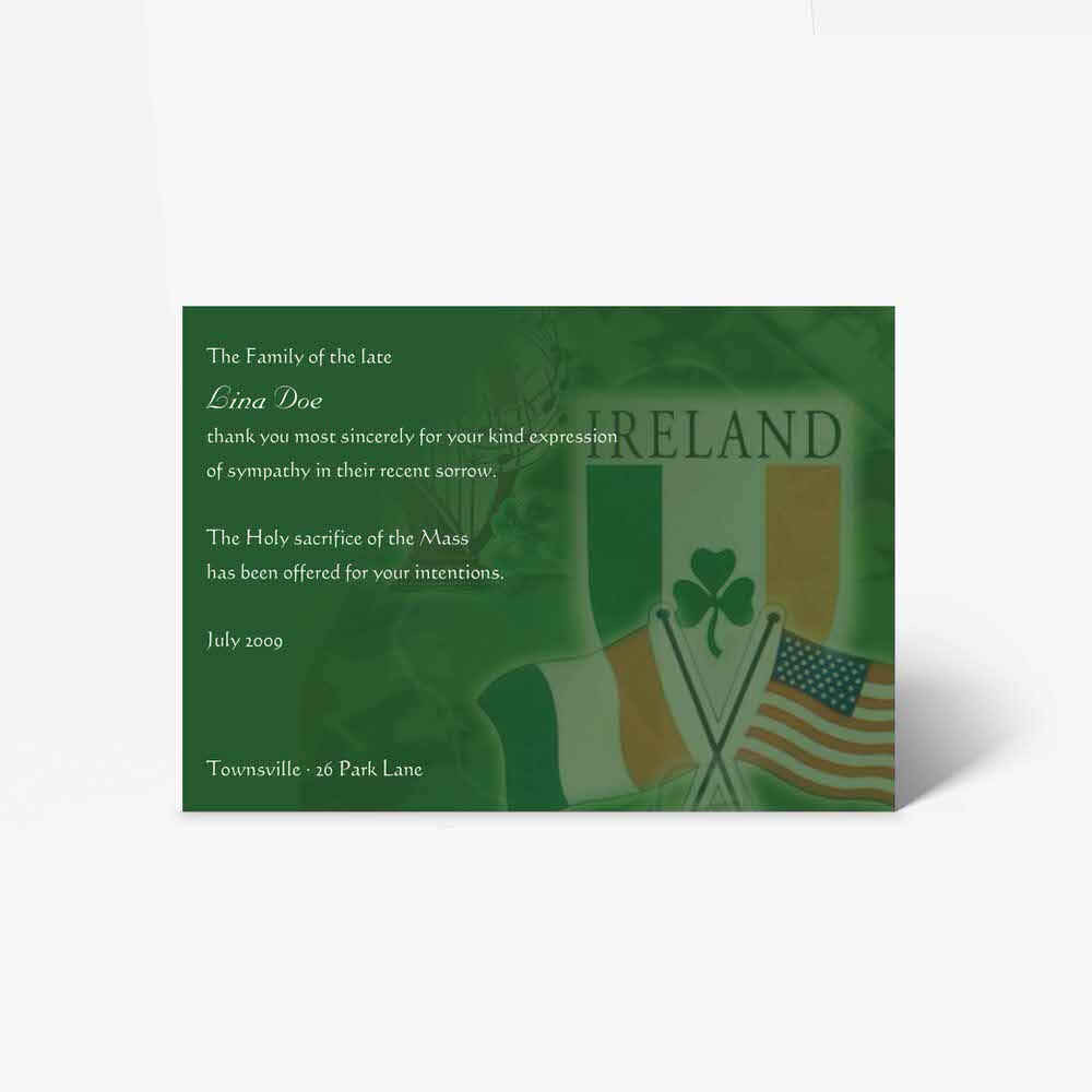 ireland thank you card