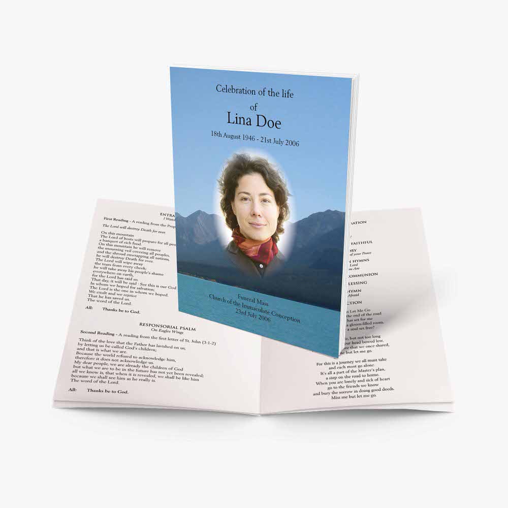 funeral program template - lisa poe