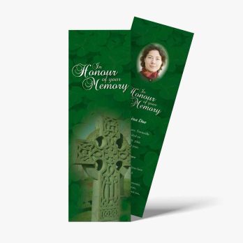 celtic memorial bookmark template