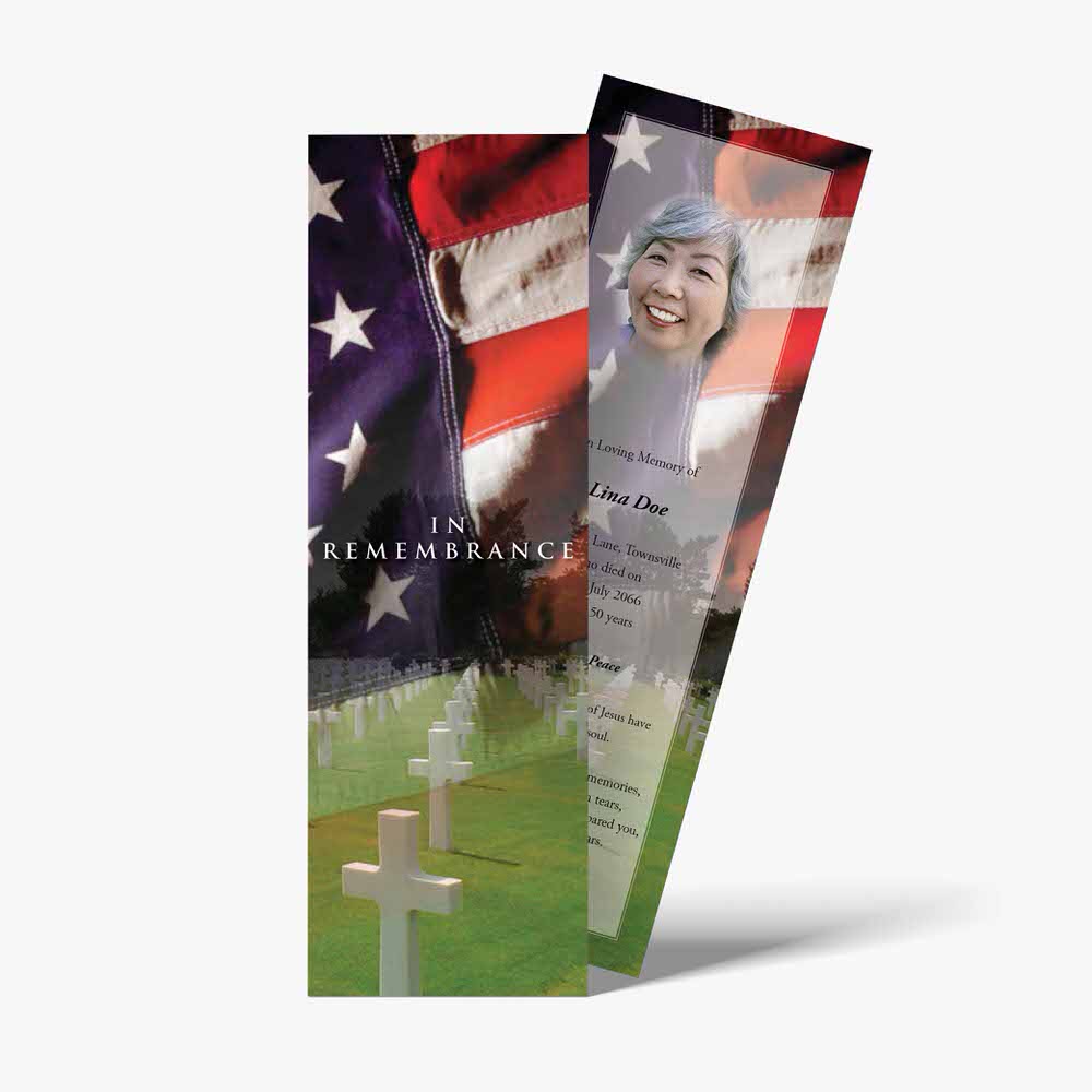 memorial day bookmark template
