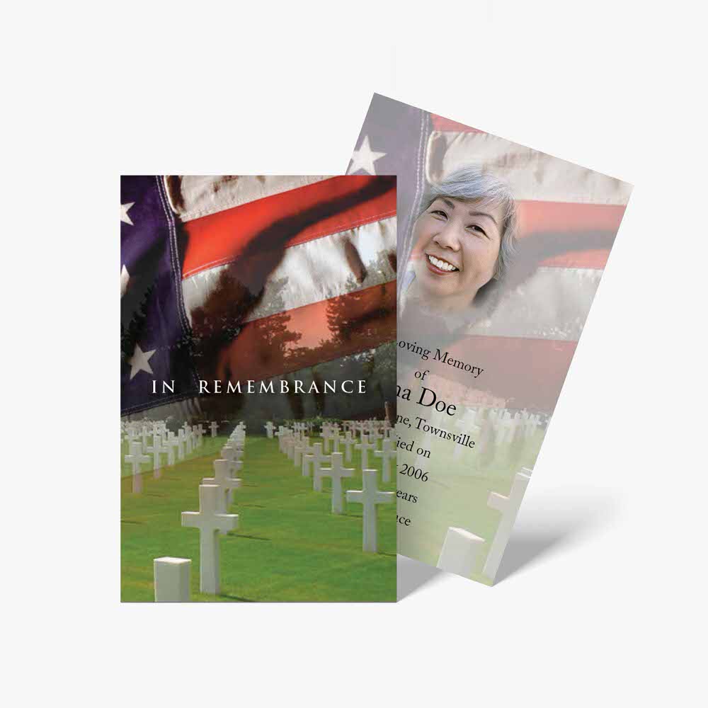memorial card template