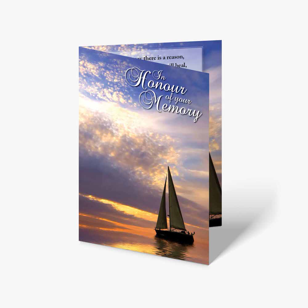 sailboat memorial card