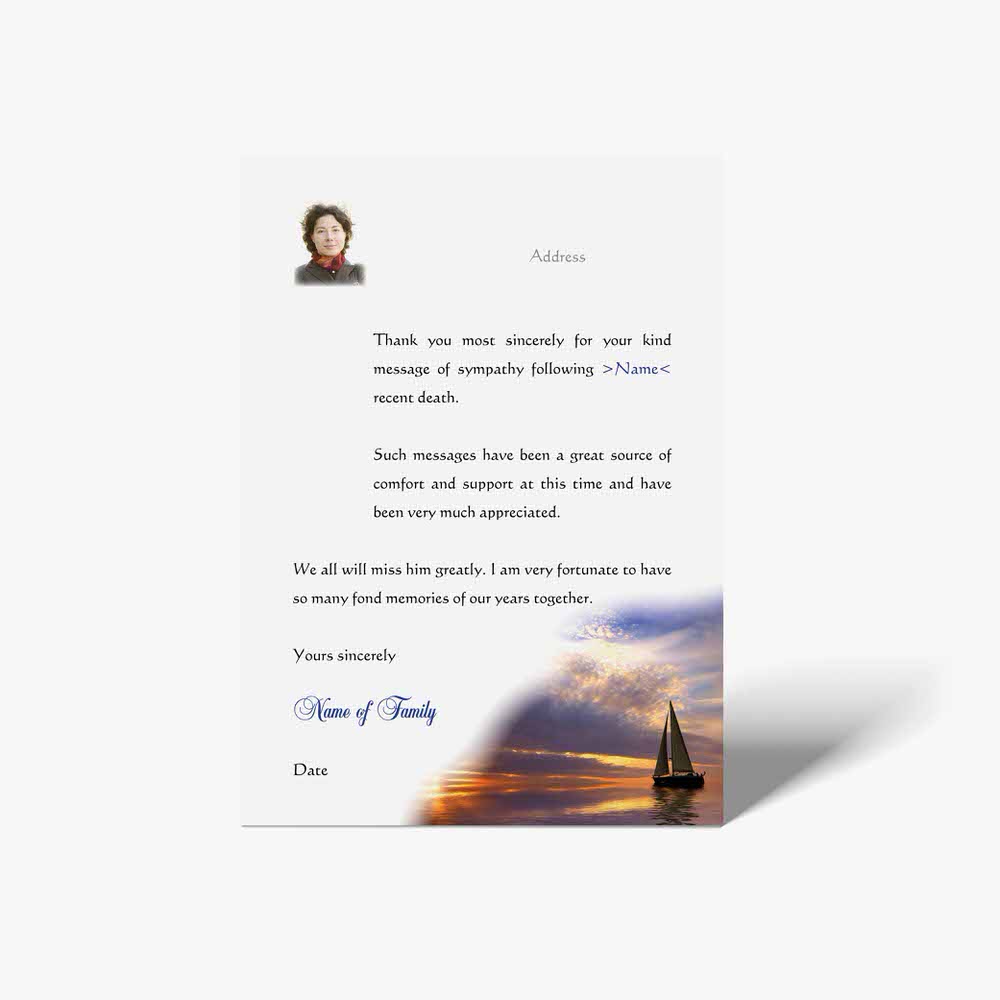 thank you letter template for a boat