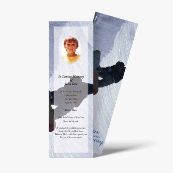 a bookmark with a photo of a person on it