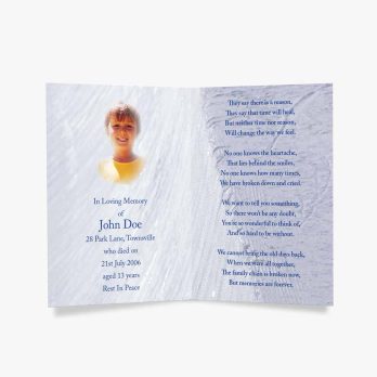 memorial card template - free download