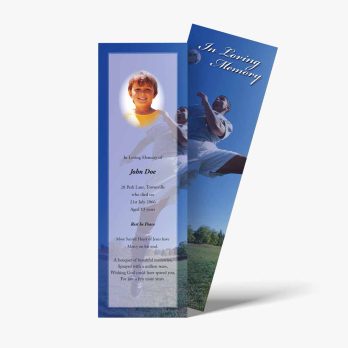 a bookmark with a photo of a soccer player