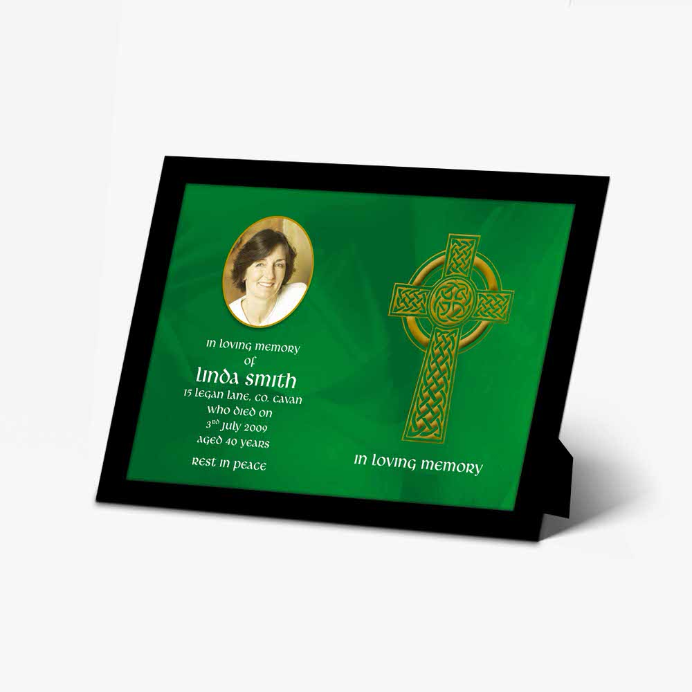 celtic cross memorial photo frame