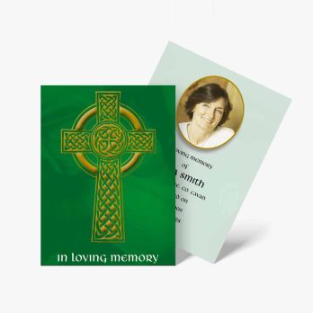 celtic cross funeral cards