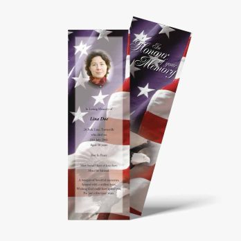 a bookmark with an american flag on it