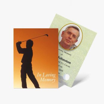 golf memorial cards