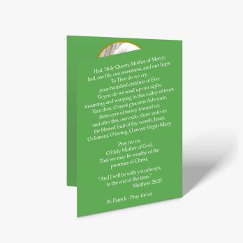 a green card with a poem on it