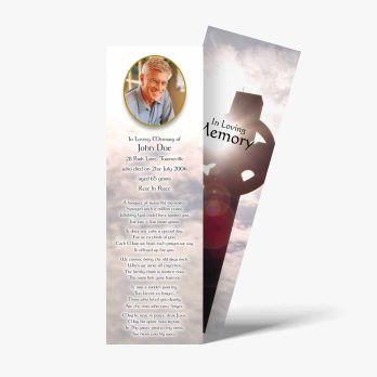 a bookmark with a photo of a man on it