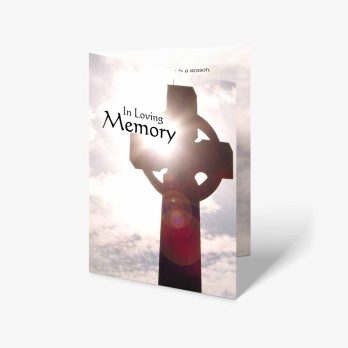 celtic cross memorial card