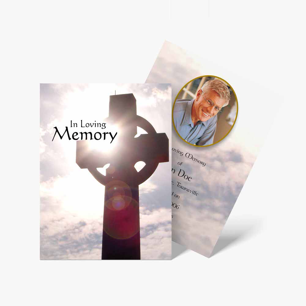 a loving memory funeral card template