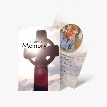 cemetery memorial card template