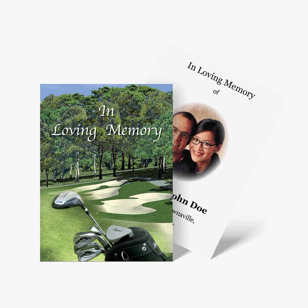 golf memorial card