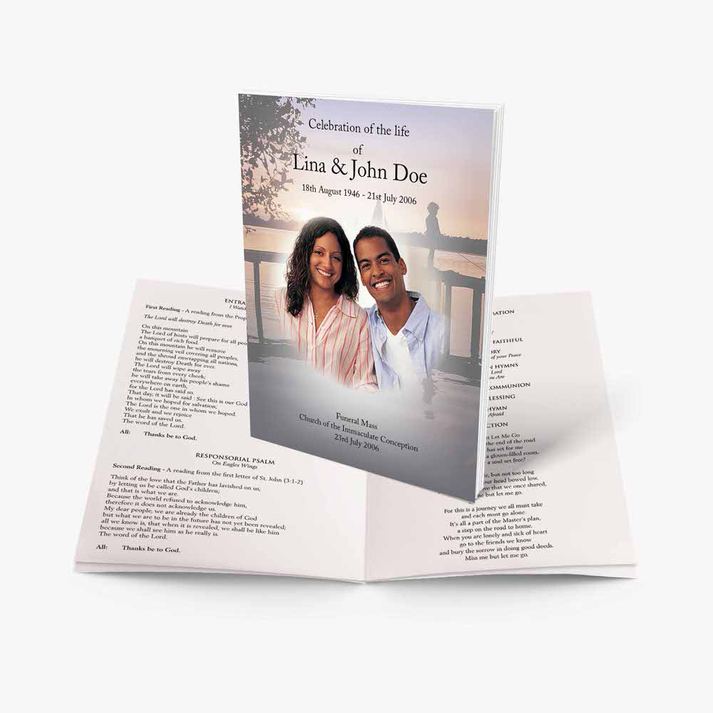 a beautiful memorial booklet for a loved one