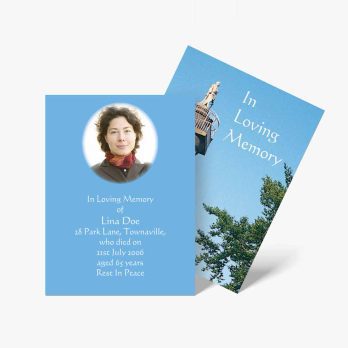 in loving memory memorial card