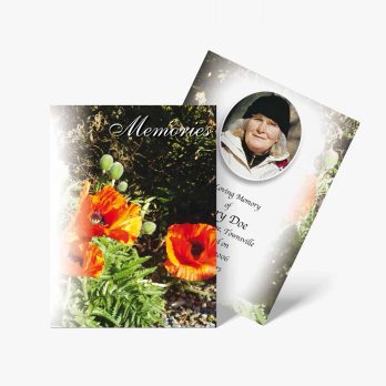 memorial card template