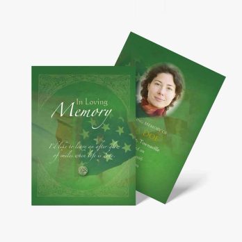 green irish flag funeral program template