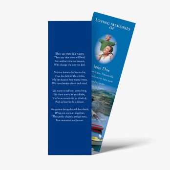 a bookmark with a poem on it