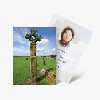 celtic cross memorial card