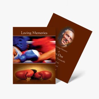 boxing memorial card template