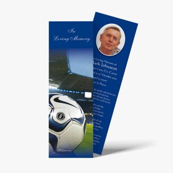 a bookmark with a soccer ball on it