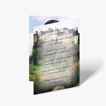 edinburgh castle greeting card