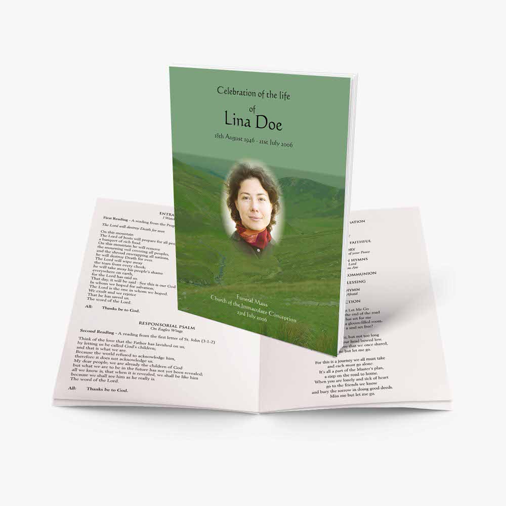 funeral program template - lucy doe