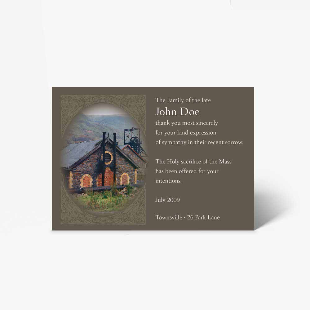 funeral card template - church