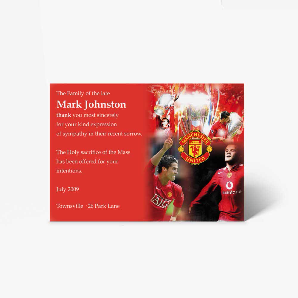 manchester united football club certificate
