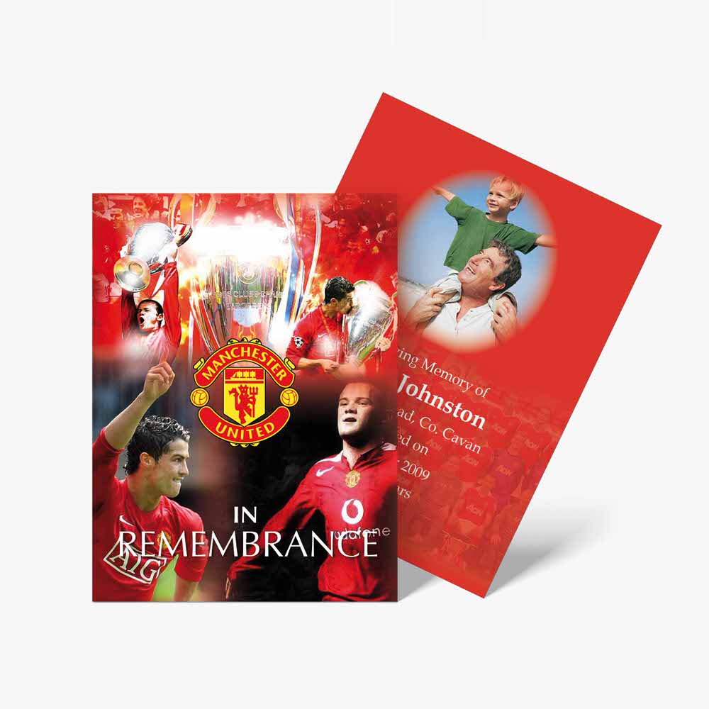 manchester united memorial card