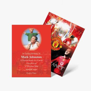 personalised manchester united football cards