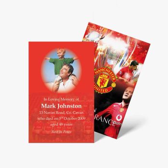manchester united memorial card