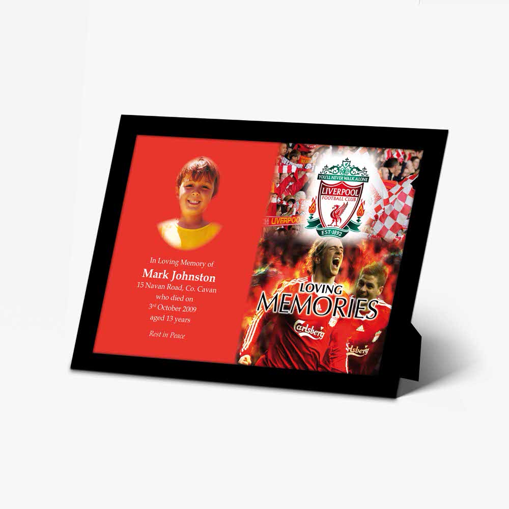 liverpool fc personalised photo frame