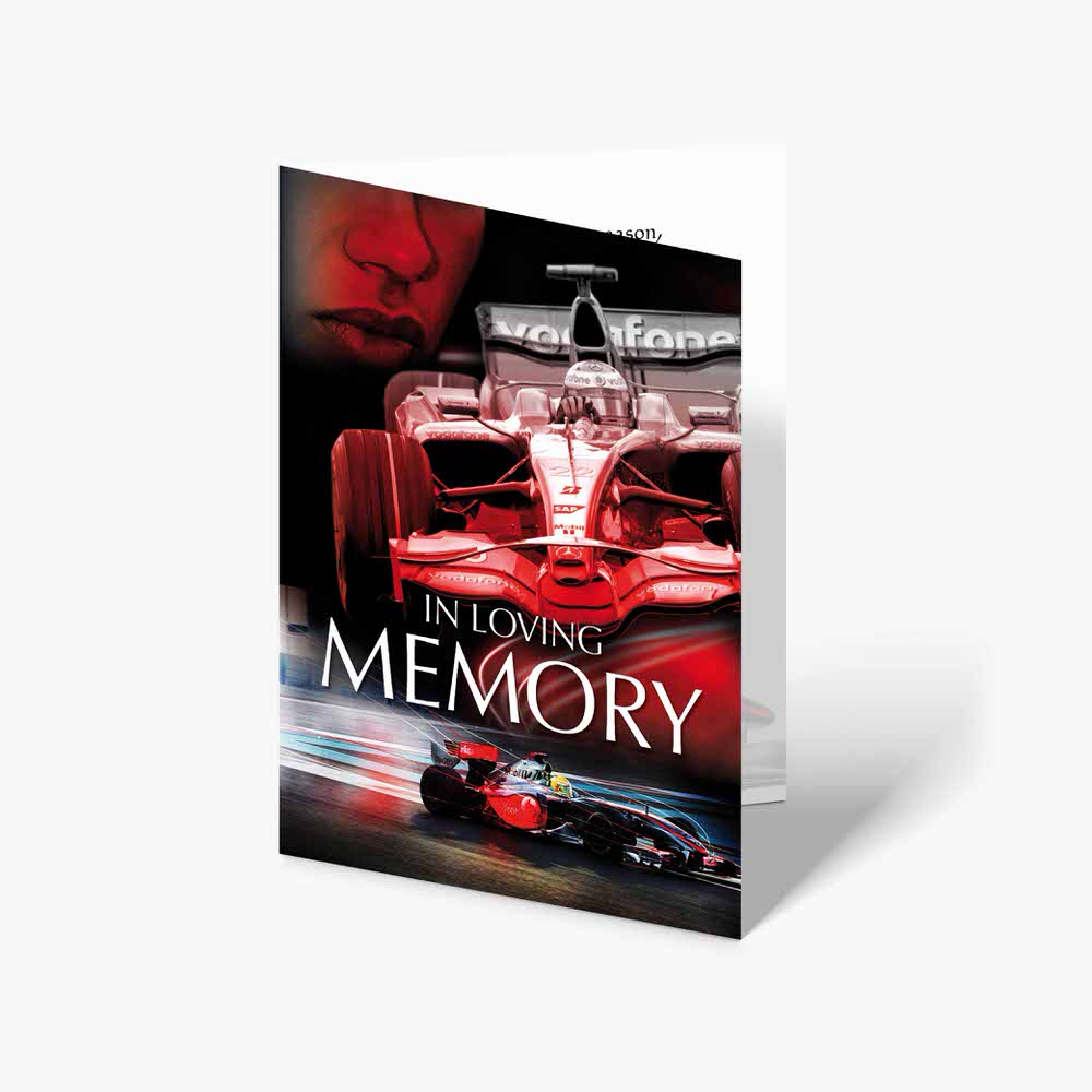 a book with the cover of a racing car