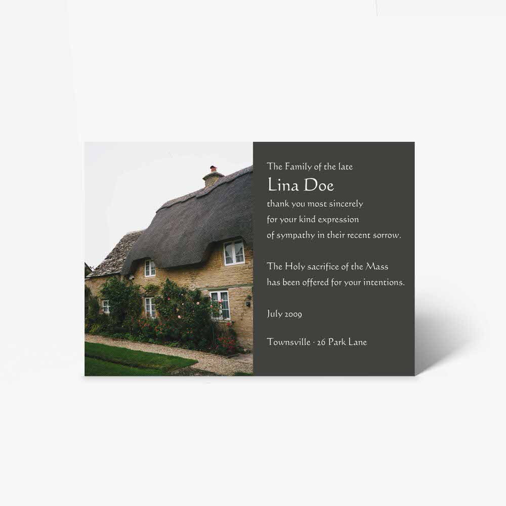 thatched cottage wedding invitation