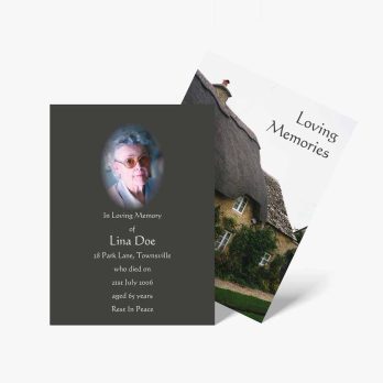 funeral cards with photo