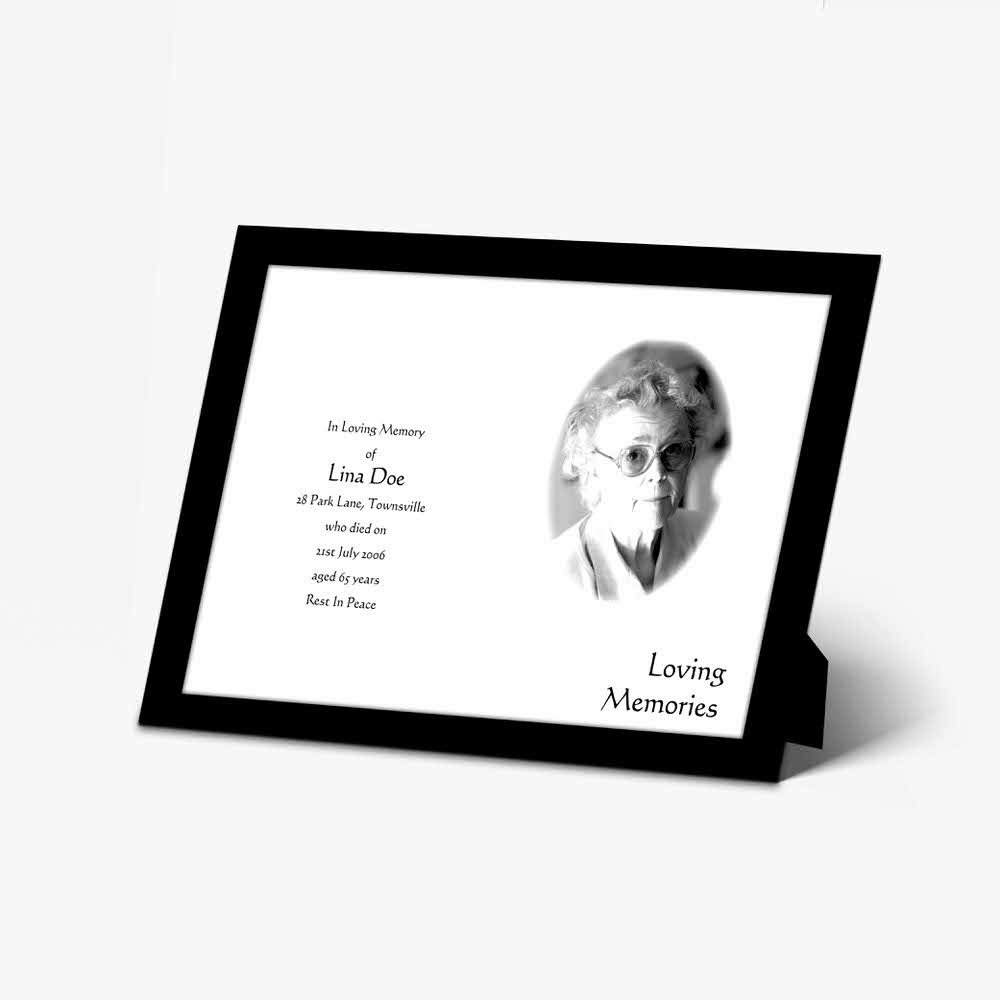 funeral photo frame