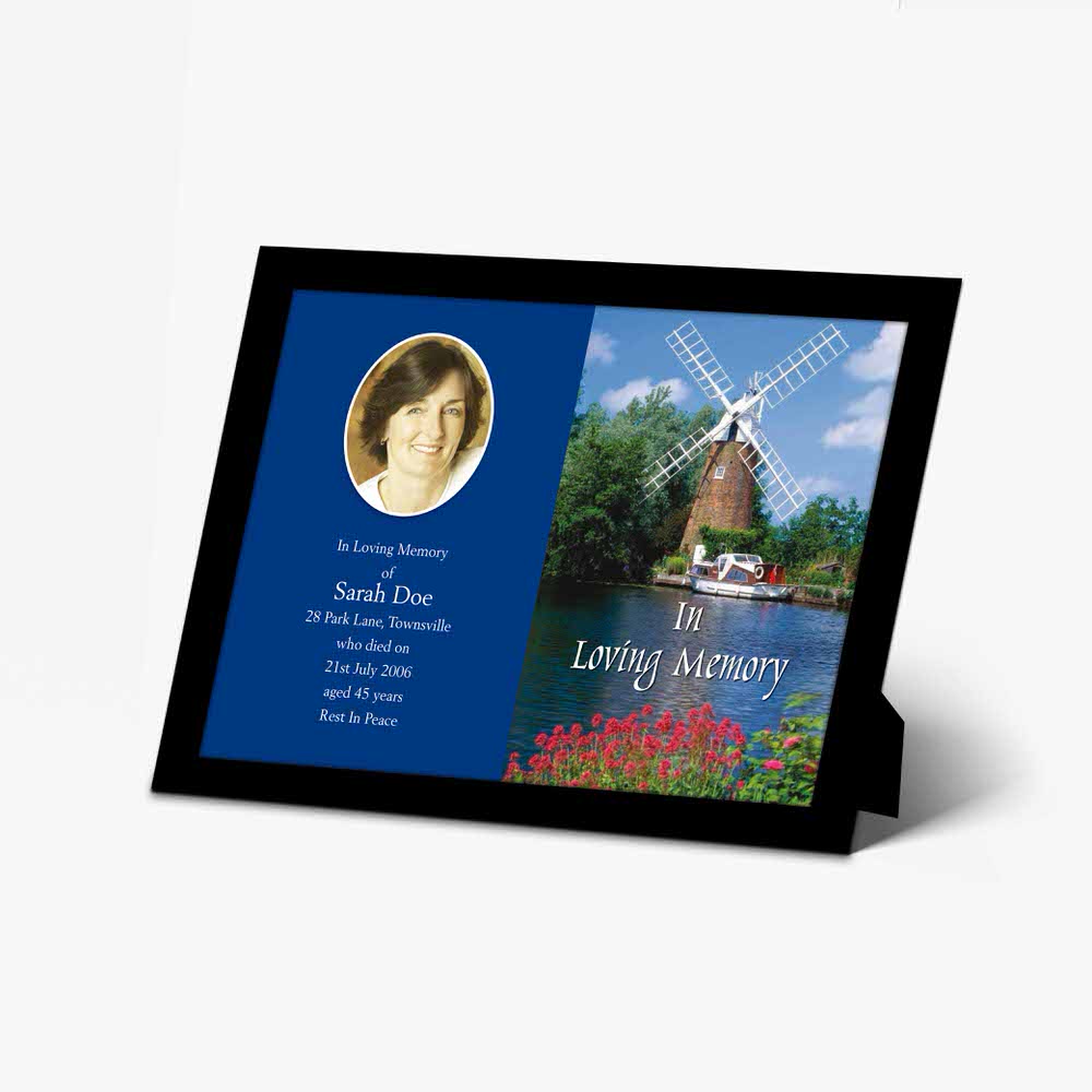 windmill memorial photo frame