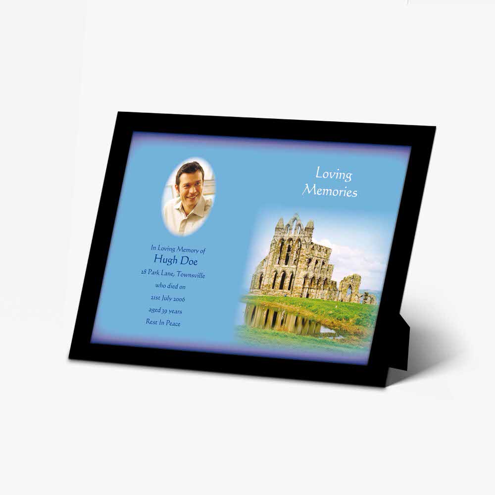 a personalised memorial photo frame