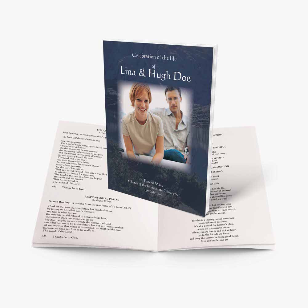 a book with a photo of a couple on the front and a poem on the back
