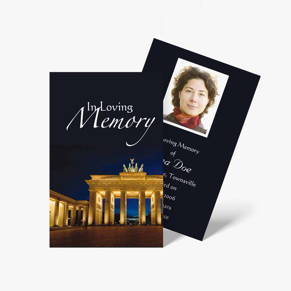 memorial card template