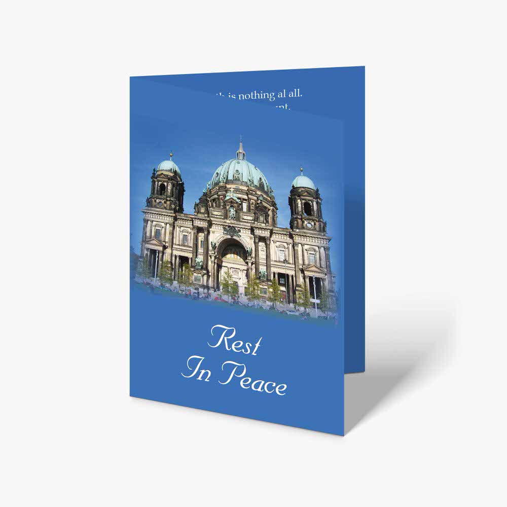 berlin cathedral in rest in peace greeting card