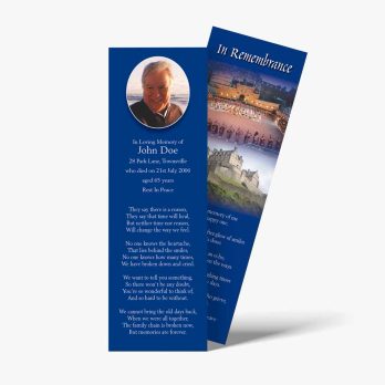 a bookmark with a picture of a man on it