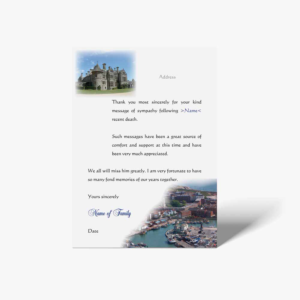 thank you card for a visit to the castle