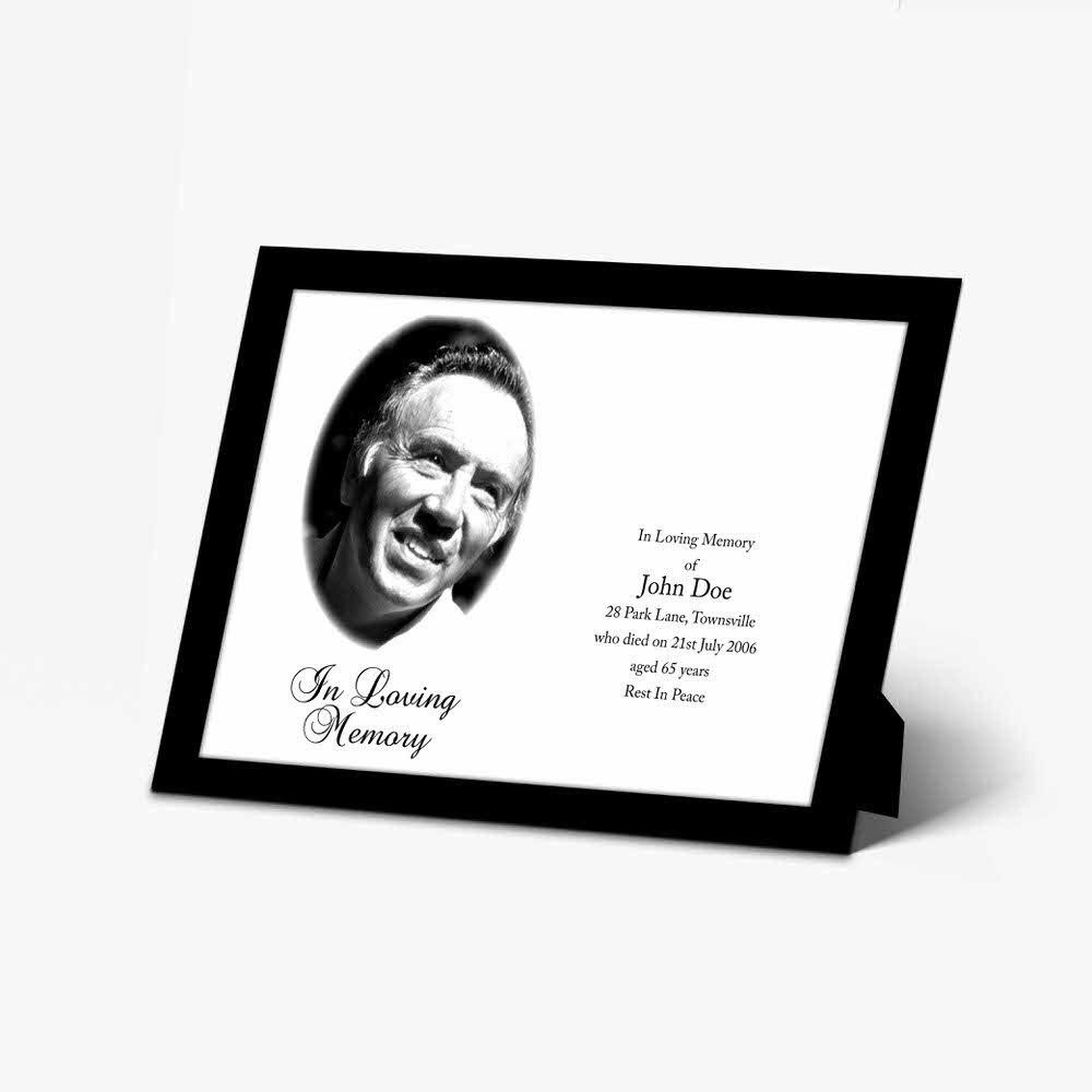 funeral card - black and white - memorial card - memorial card - memorial card - memorial card