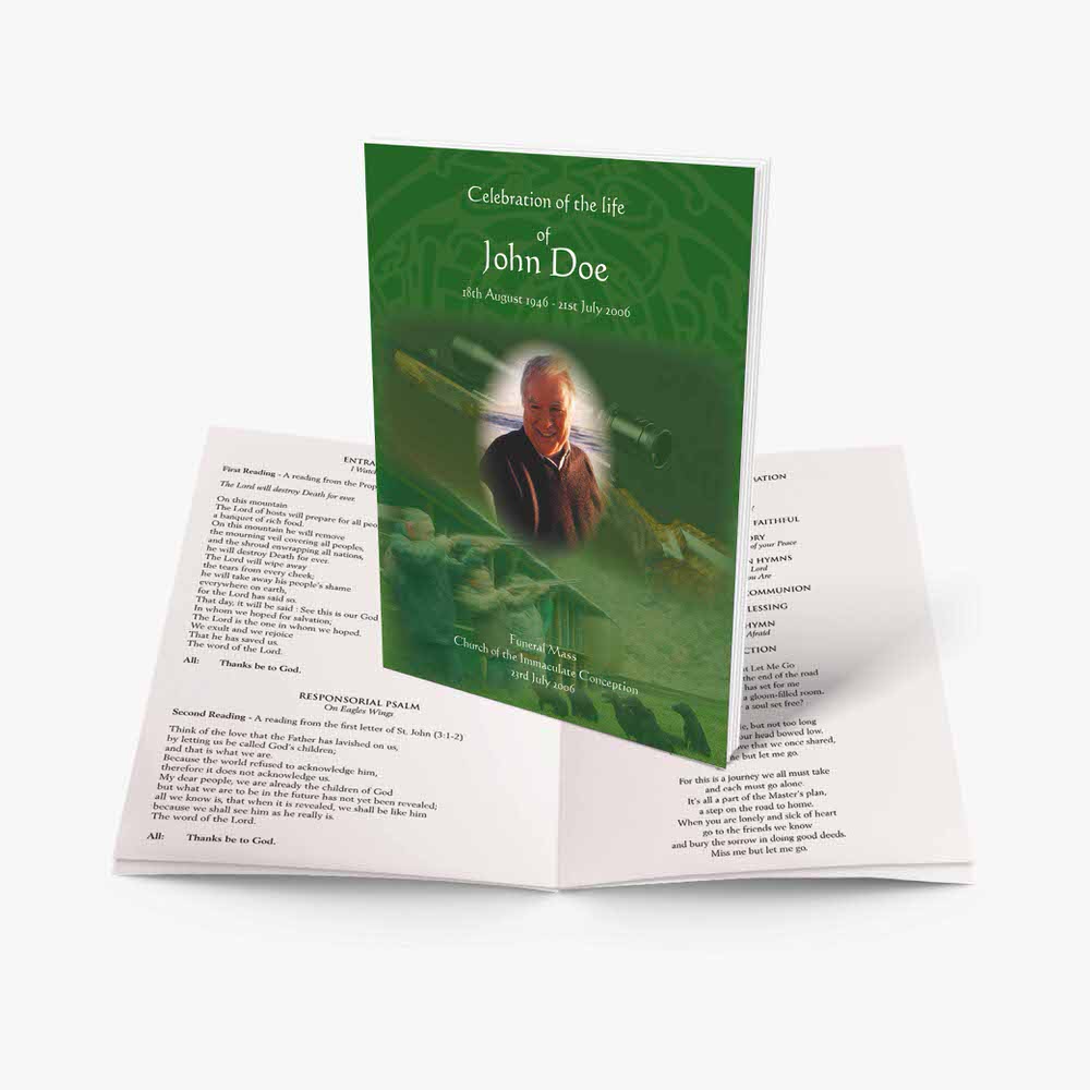 celtic funeral service booklet